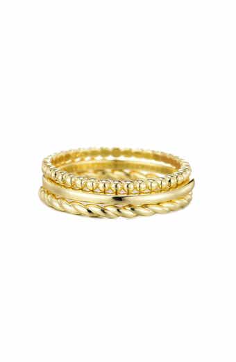 Adornia 3-Piece Stackable Ring Set