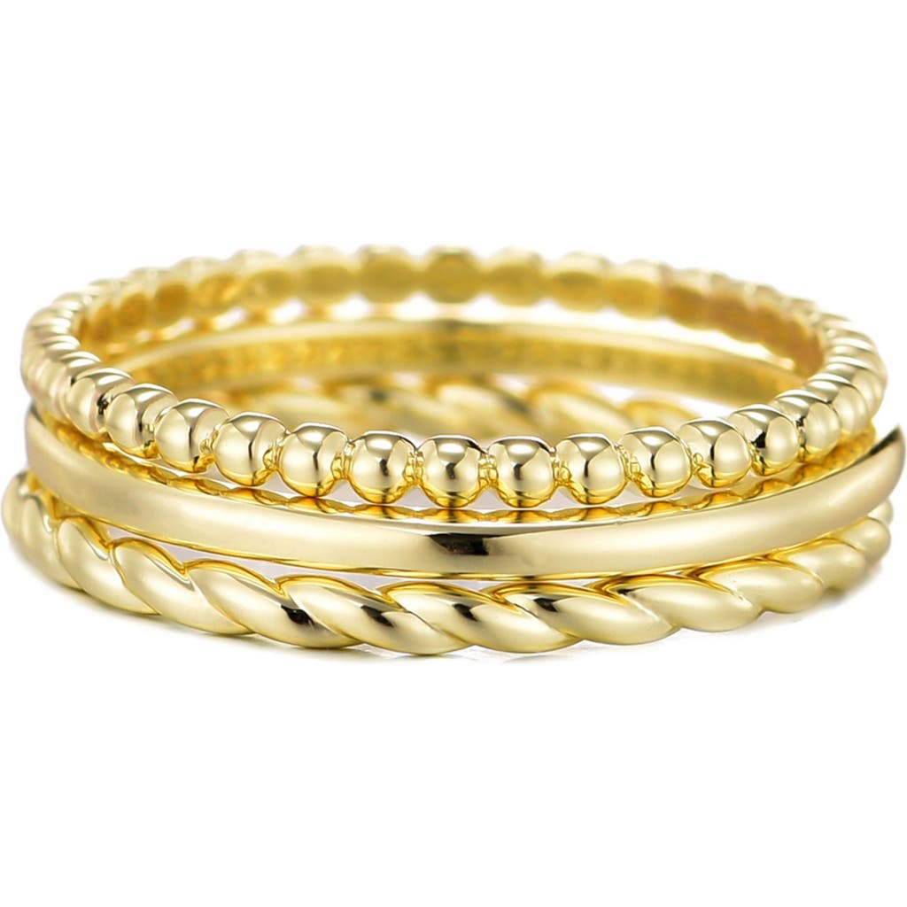 Adornia 3-Piece Stackable Ring Set in Gold at Nordstrom Rack, Size 7