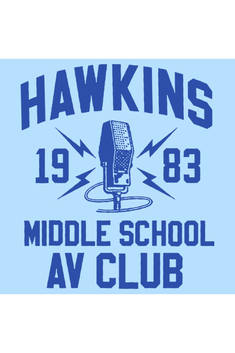 Men's Stranger Things Hawkins AV Club 1983  Graphic T-Shirt, Alternate, color, Light Blue