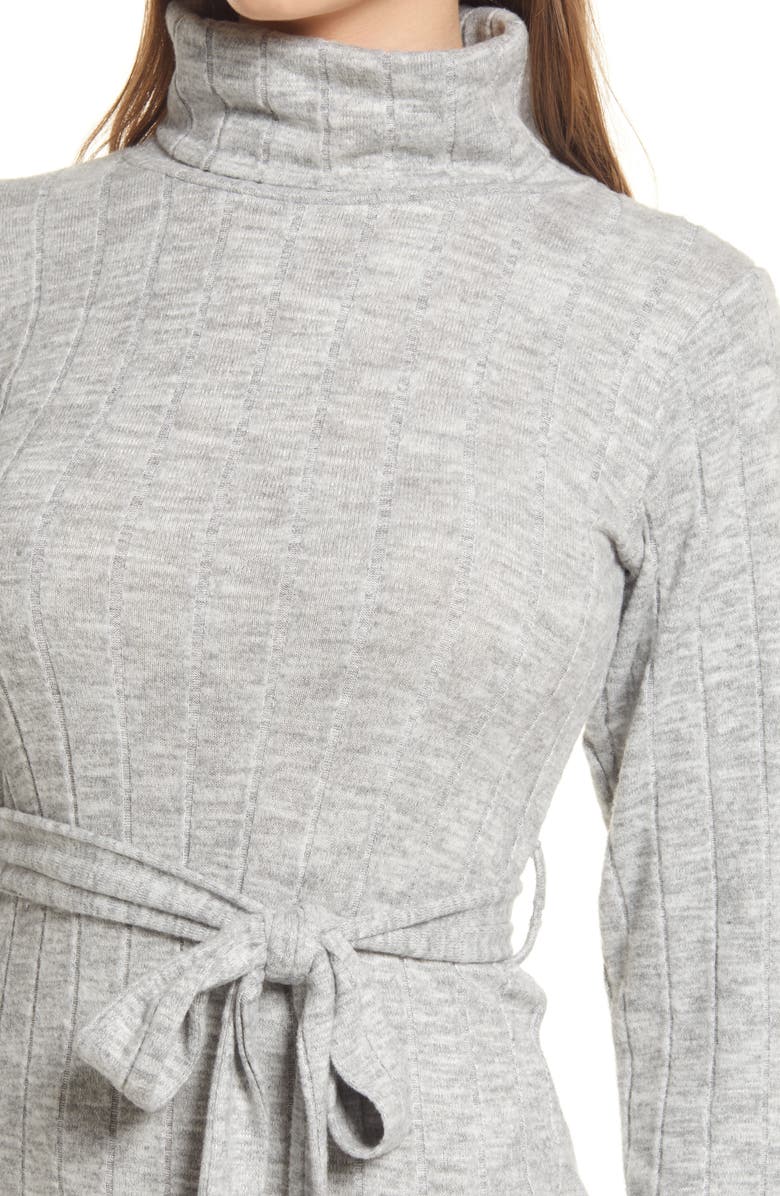 Topshop Long Sleeve Turtleneck Sweater Dress, Alternate, color,