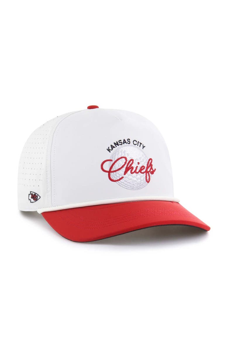 '47 Men's '47 Cream/Red Kansas City Chiefs Gimmie Golf Hitch Rope Adjustable Hat, Main, color, White
