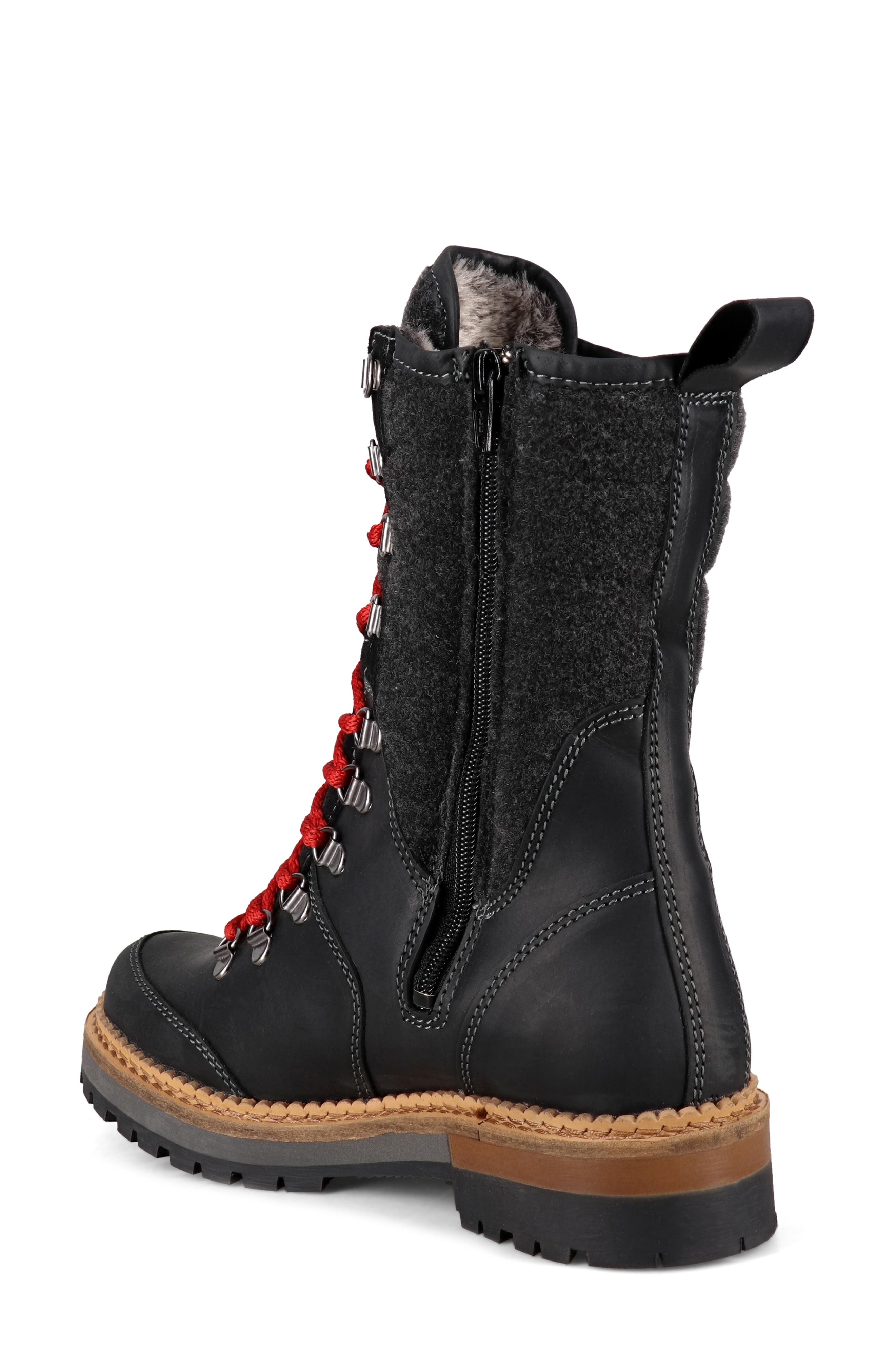 Cariboo Waterproof Mixed Media Boot, Alternate, color, BLACK RED