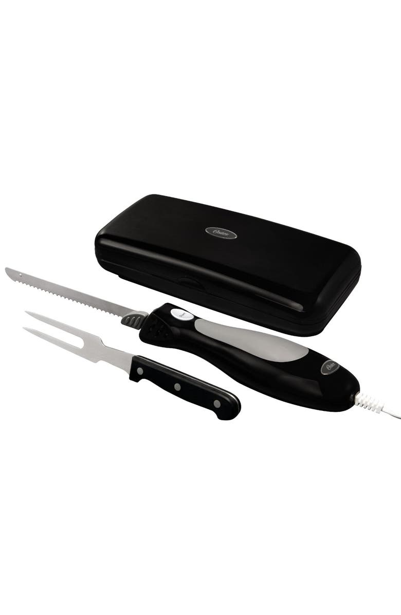 OSTER Electric Knife with Carving Fork and Storage Case, Main, color, Black