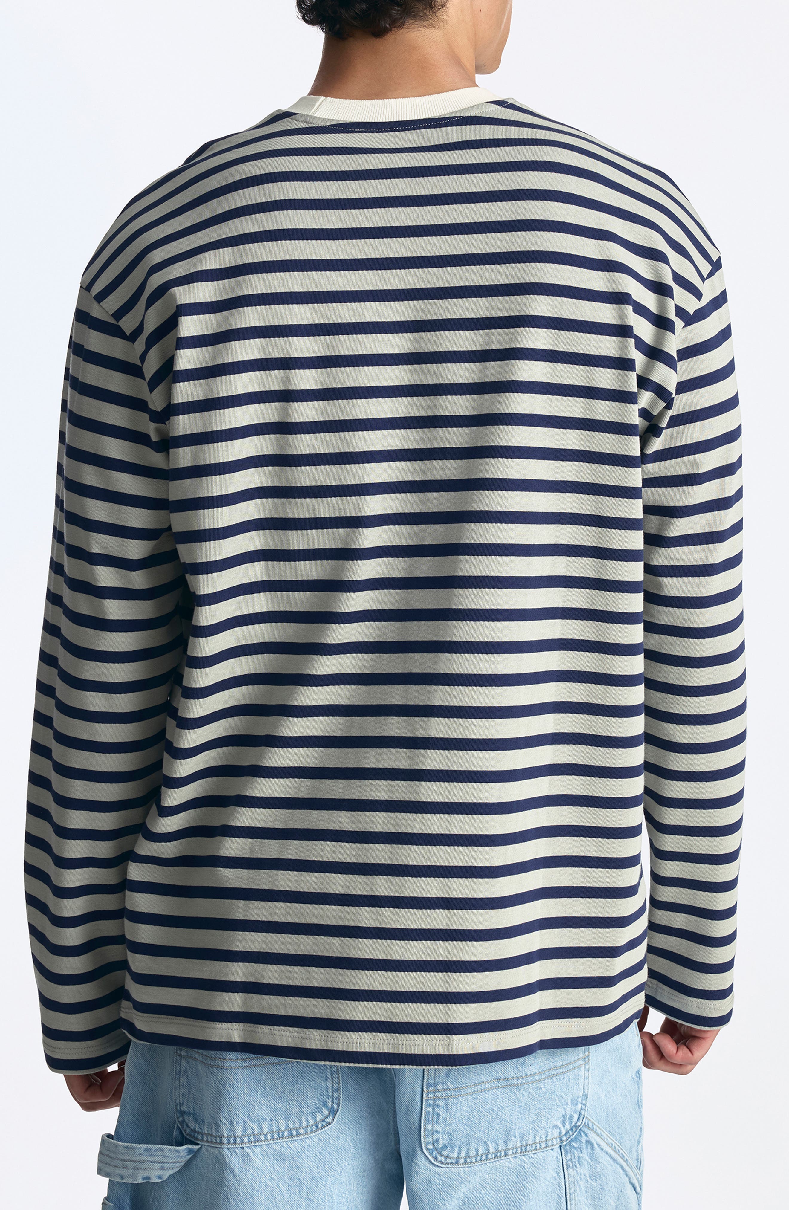 Stripe Long Sleeve Cotton T-Shirt - image 2