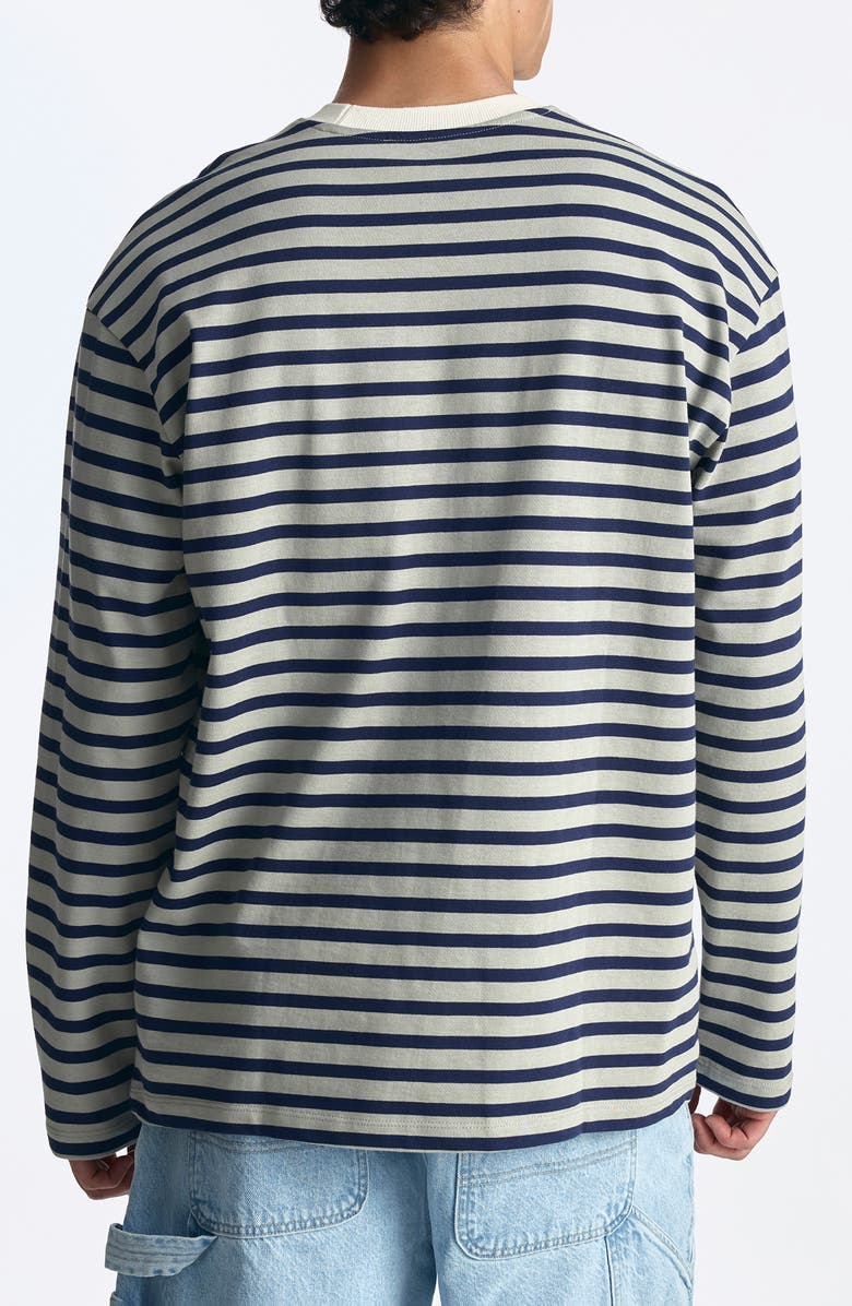 Brooklyn Industries Stripe Long Sleeve Cotton T-Shirt, Alternate, color, Navy Stripe