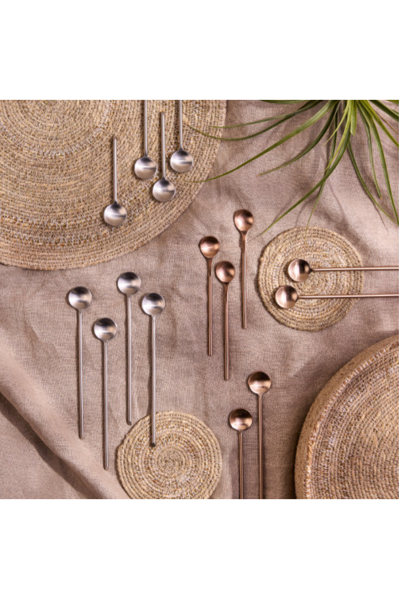 Thin Spoons - Set of 4, Alternate, color, Metallic Silver