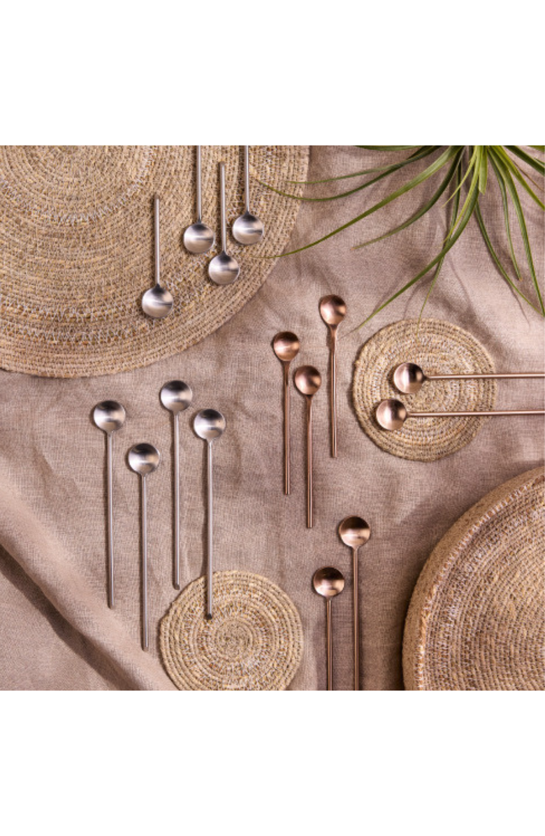 Be Home Thin Spoons - Set of 4, Alternate, color, Metallic Silver