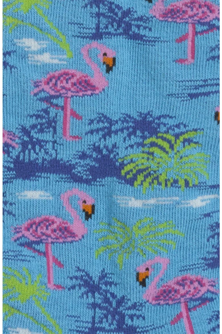 'Tropical' Socks, Alternate, color, FLAMINGO TROPICS (NORSE BLUE)