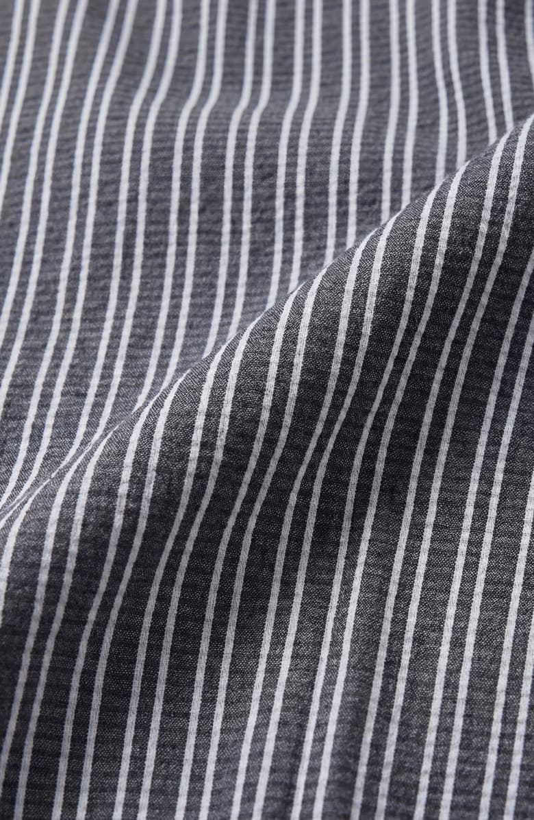 Report Collection Stripe Short Sleeve Seersucker Button-Down Shirt, Alternate, color, Navy