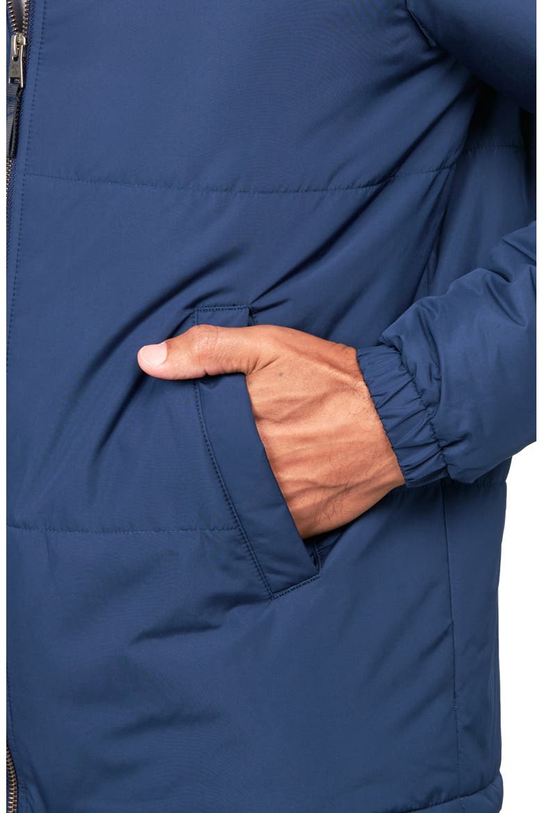 Solid Puffer Jacket, Alternate, color, NAVY
