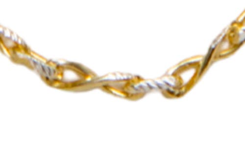 Argento Vivo Sterling Silver Two-tone Interlock Twisted Chain Necklace In Multi