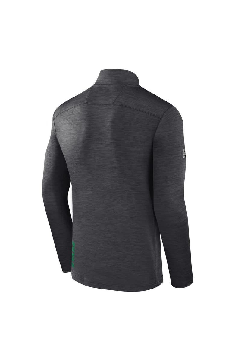 FANATICS Men's Fanatics  Heather Charcoal Dallas Stars Authentic Pro Lightweight Quarter-Zip Pullover, Alternate, color, 