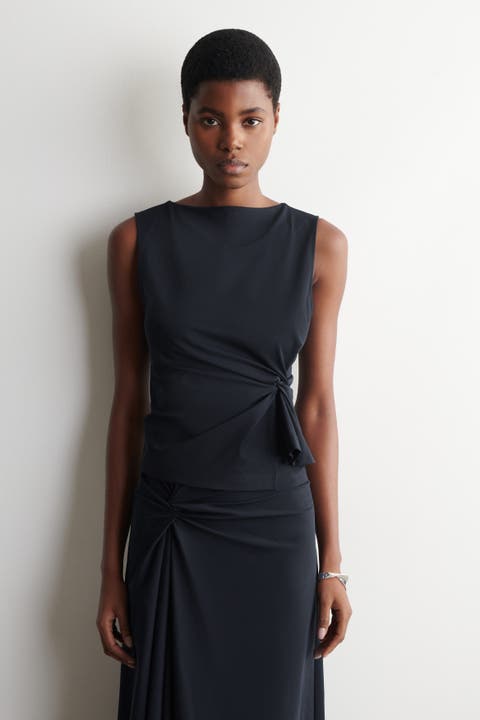 Twist-Detail Jersey Top