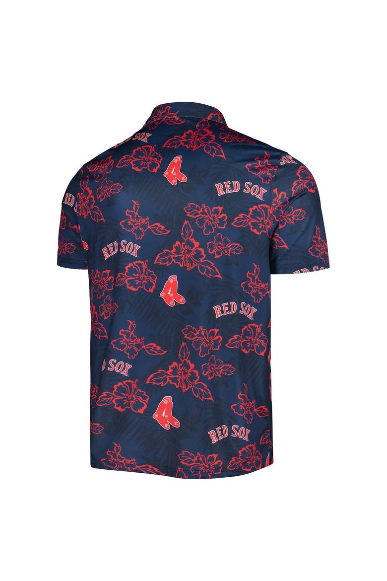 Men's Reyn Spooner Navy Boston Red Sox Cooperstown Collection Puamana Print Polo, Alternate, color, Navy