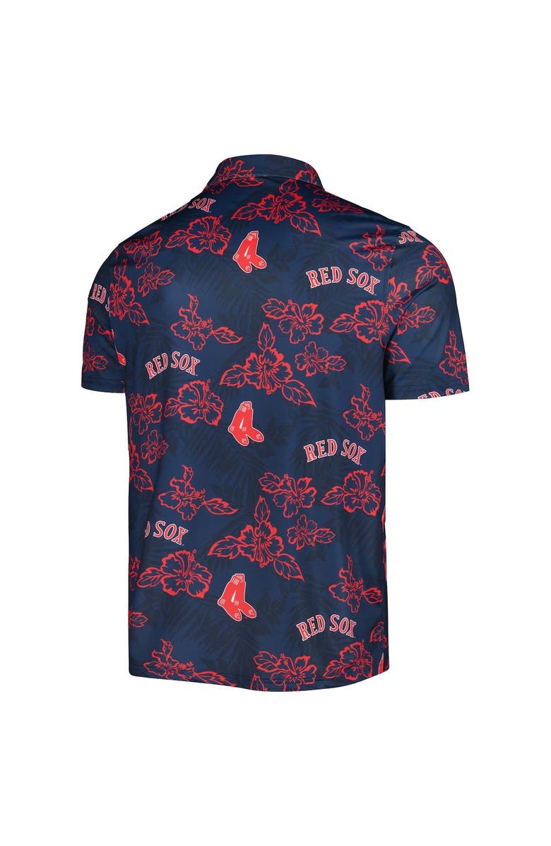 Reyn Spooner Men's Reyn Spooner Navy Boston Red Sox Cooperstown Collection Puamana Print Polo, Alternate, color, Navy