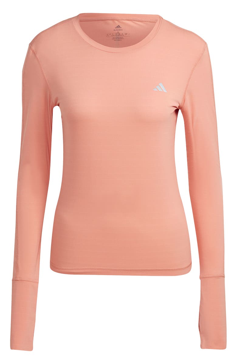 adidas Fast Long Sleeve T-Shirt, Alternate, color, Wonder Clay