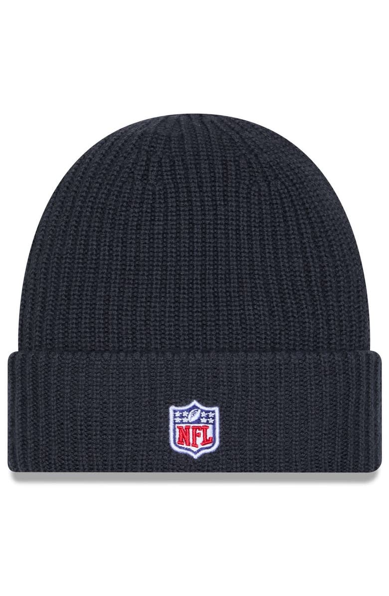 New Era Men's New Era Charcoal Baltimore Ravens 2025 Sideline Cold Weather Cuffed Knit Hat, Alternate, color, Charcoal