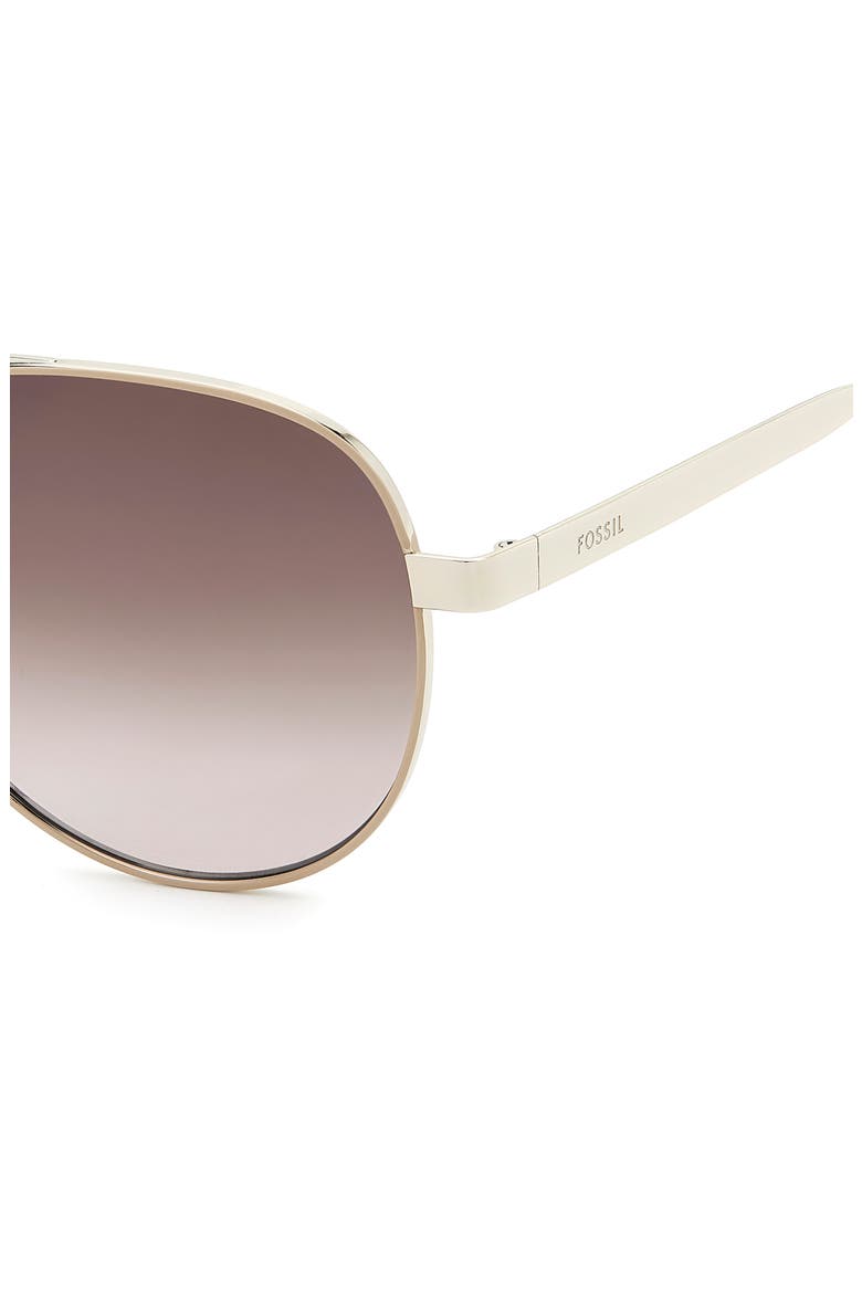 58mm Gradient Pilot Sunglasses, Alternate, color, BROWN GOLD/ BROWN