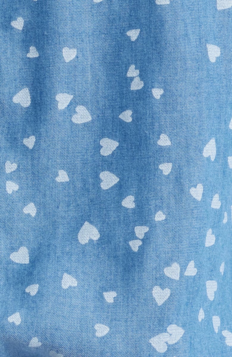 beachlunchlounge Cassie Chambray Button-Up Shirt, Alternate, color, Butterfly Trail