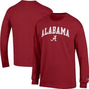 Champion Men's Champion  Crimson Alabama Crimson Tide Arch Over Logo Long Sleeve T-Shirt