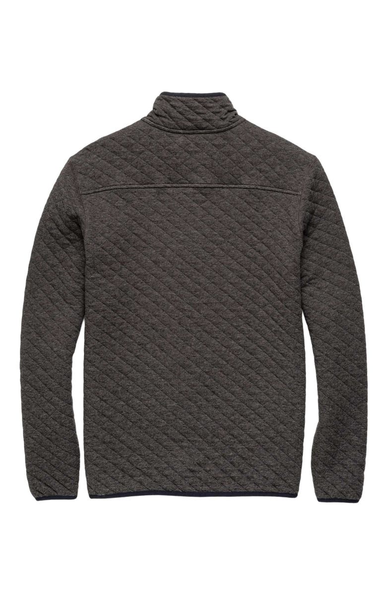 Surfside Supply Co. Ken Quilted Button Mock Neck Sweater, Alternate, color, Charcoal Heather
