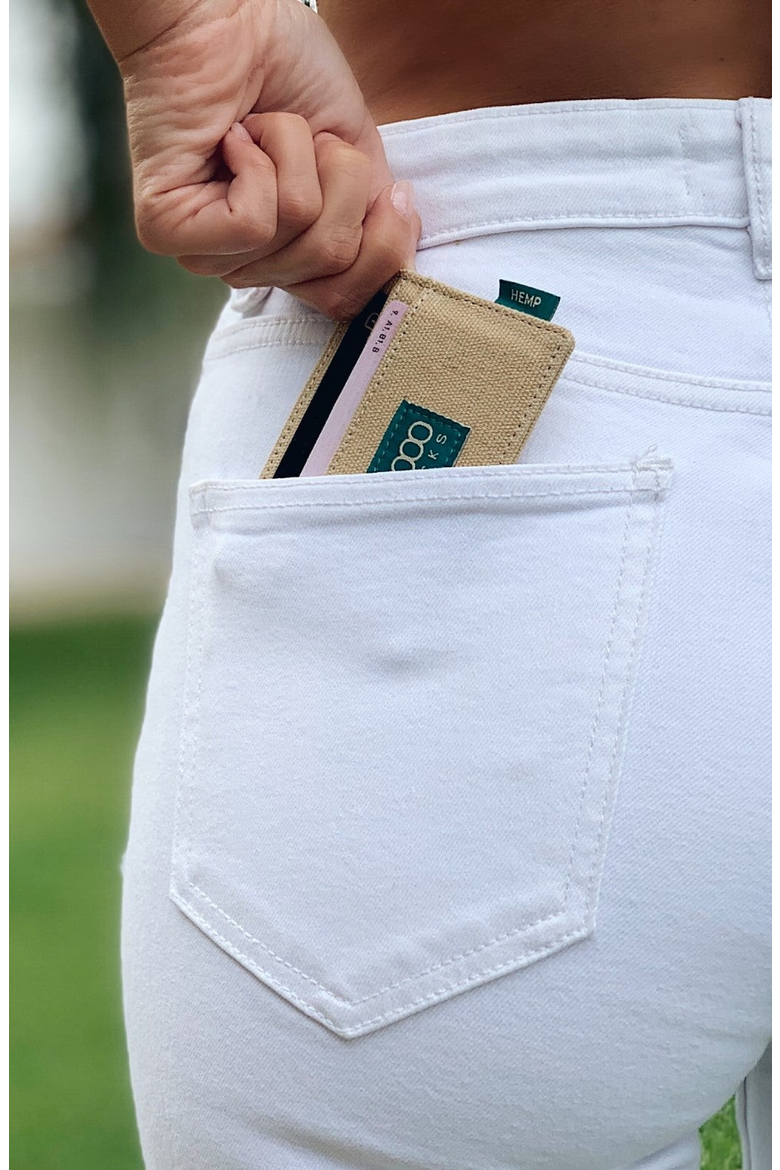 Skinny Hemp Wallet, Alternate, color, Beige