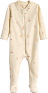QUINCY MAE Cotton Zip Footie