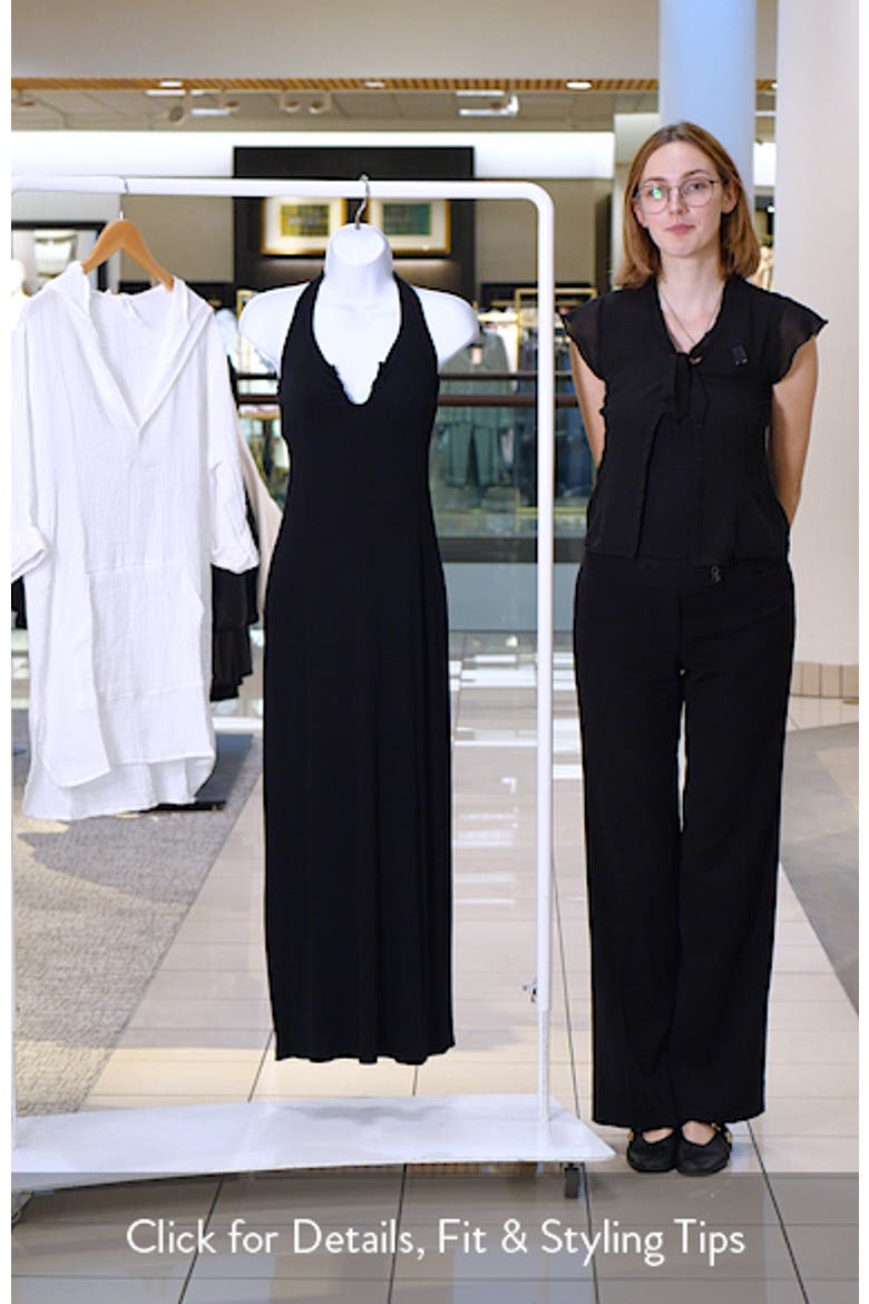 La Femme Cover-Up Halter Maxi Dress video
