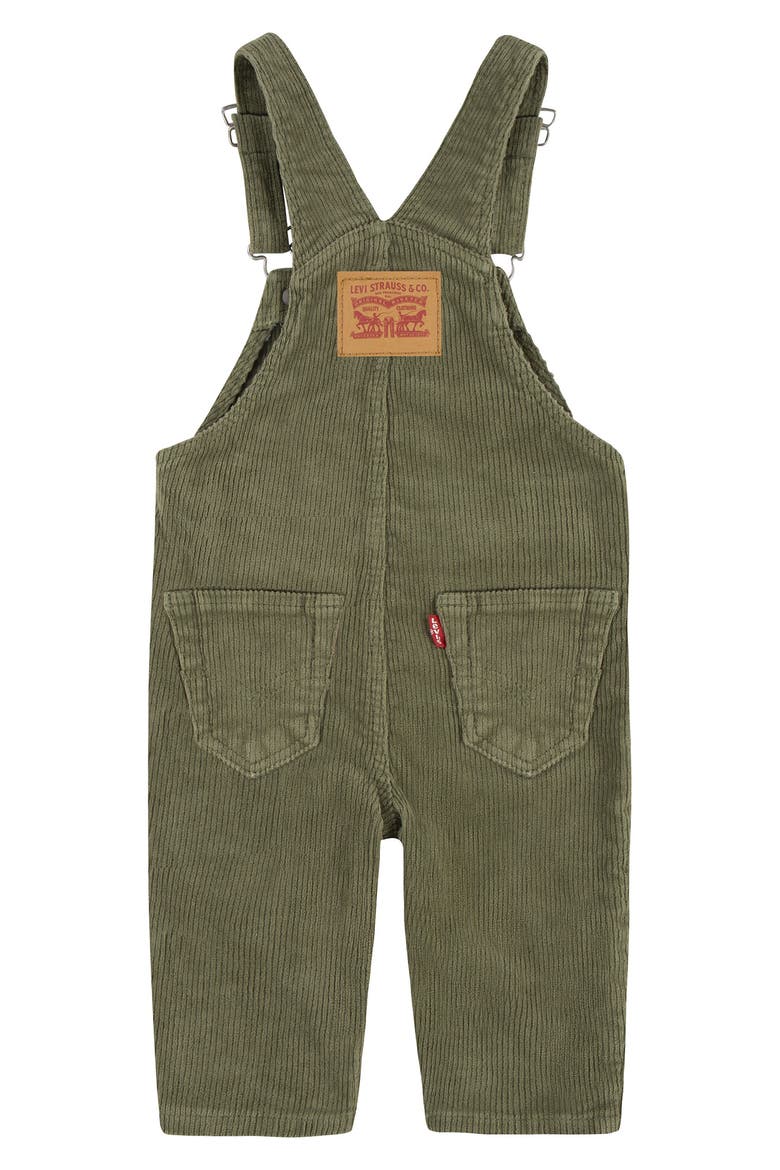 Stretch Cotton Corduroy Overalls, Alternate, color, OLIVINE