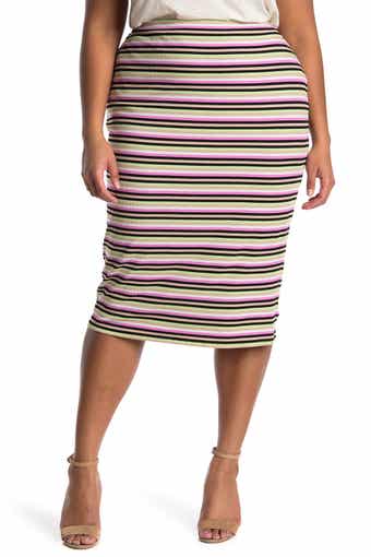 AFRM LOS ANGELES Port Ribbed Pencil Skirt