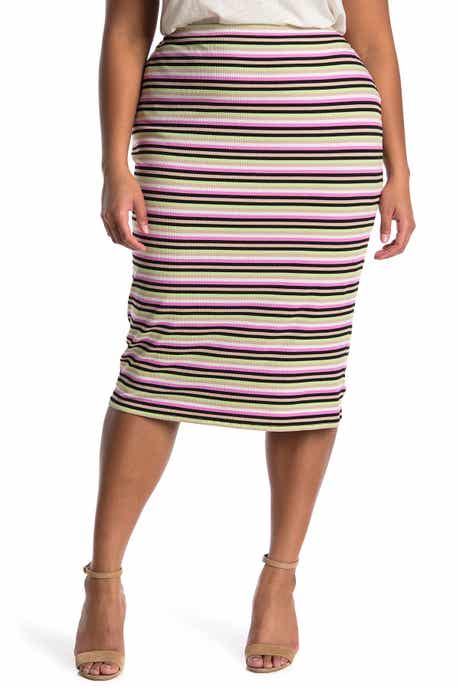 AFRM LOS ANGELES Port Ribbed Pencil Skirt