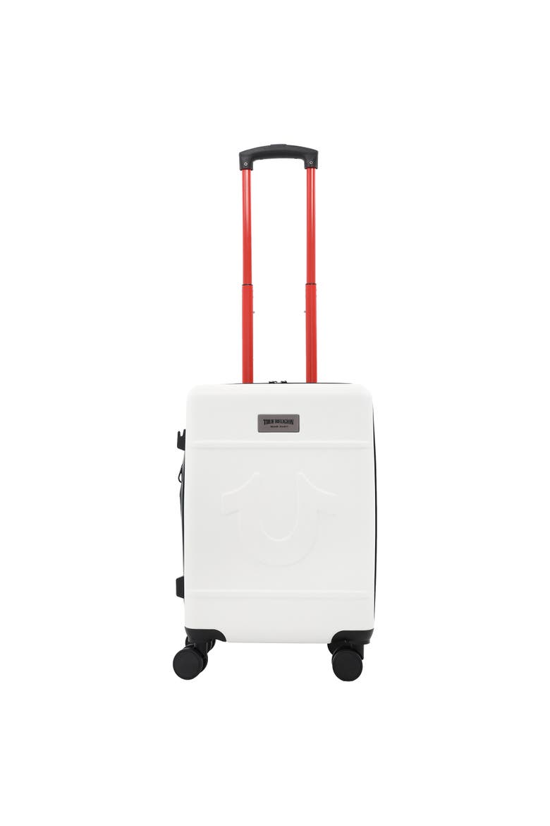 Molded U 22" Expandable Hardside Carry-On Spinner Luggage, Alternate, color, WHITE