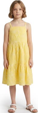 Hayden Girls Kids' Floral Embroidery Sleeveless Dress
