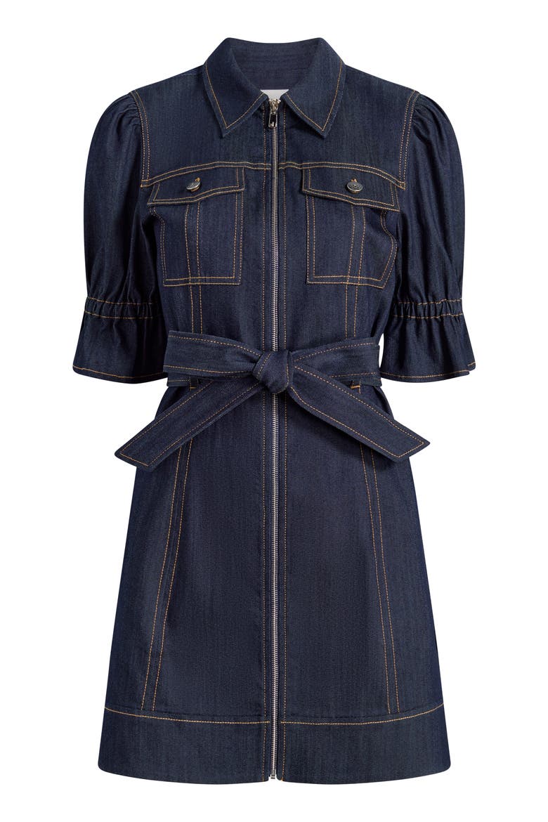 Holly Denim Minidress, Alternate, color, INDIGO