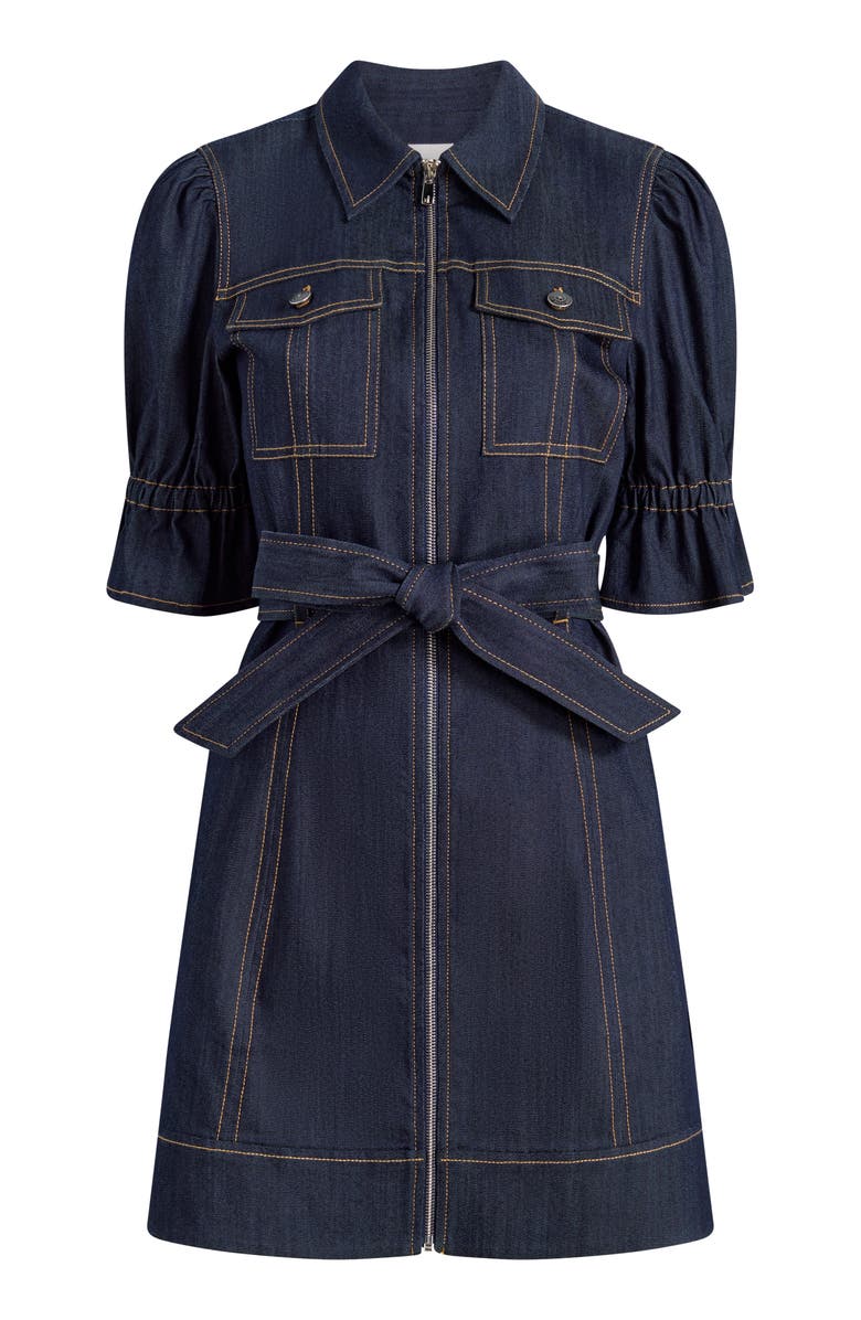 Cinq à Sept Holly Denim Minidress, Alternate, color, Indigo