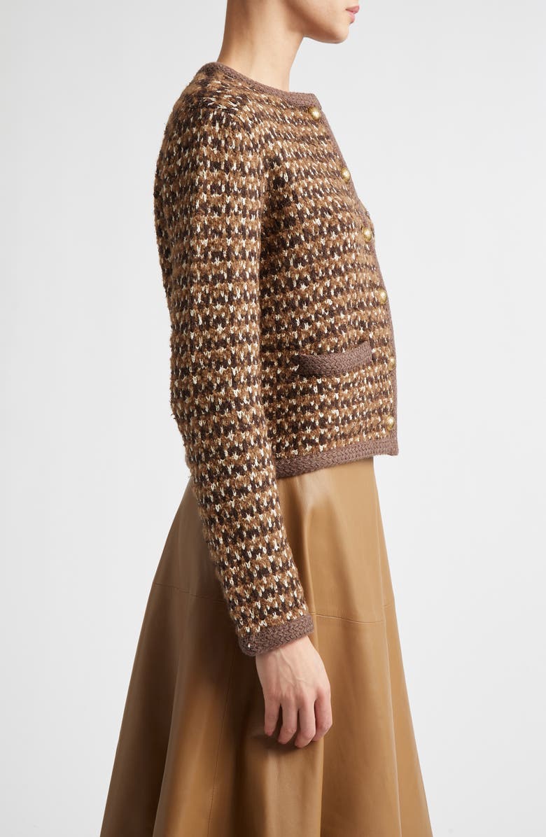 Altuzarra Conroy Wool Blend Tweed Jacket, Alternate, color, Toffee