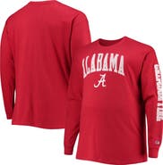 Champion Men's Champion Crimson Alabama Crimson Tide Big & Tall 2-Hit Long Sleeve T-Shirt