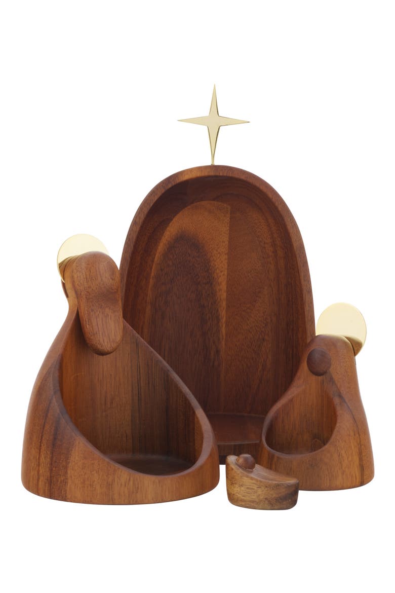 Nesting Nativity Scene, Alternate, color, BROWN