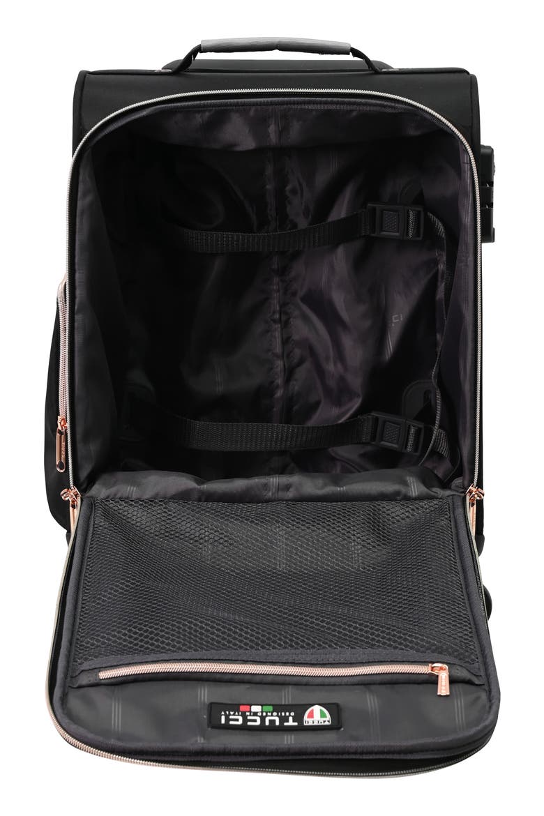 Abito 16-Inch Softside Carry-On Luggage, Alternate, color, BLACK