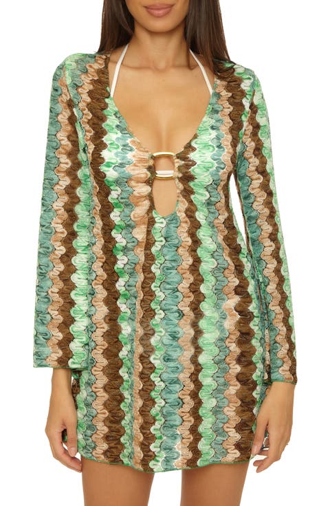 Paradise Metallic Knit Cover-Up Tunic