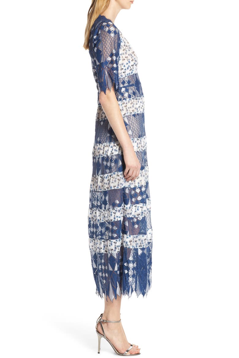 Muriel Mixed Media Dress, Alternate, color, BLUE MULTI