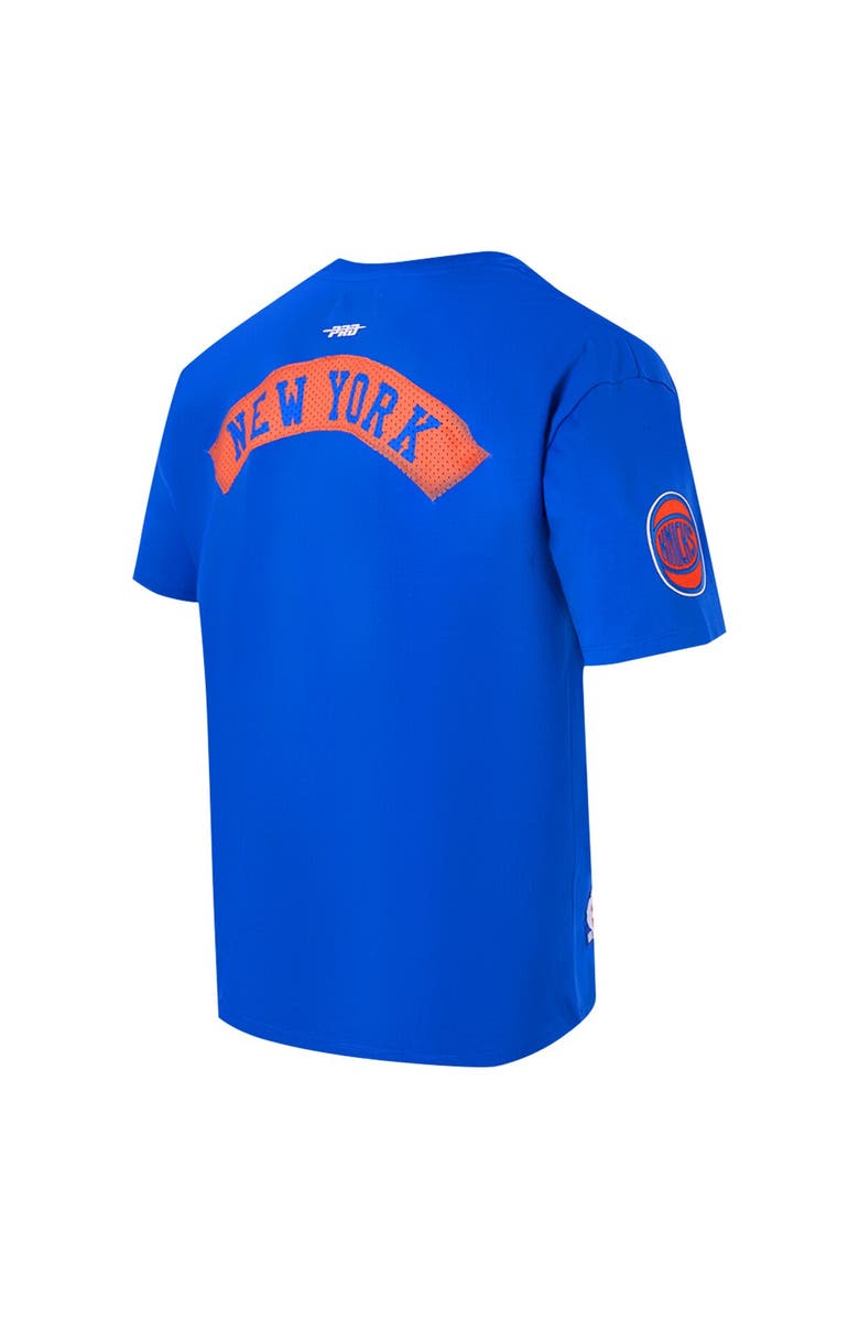 PRO STANDARD Men's Pro Standard Royal New York Knicks Made To Play Drop Shoulder T-Shirt, Alternate, color, Royal