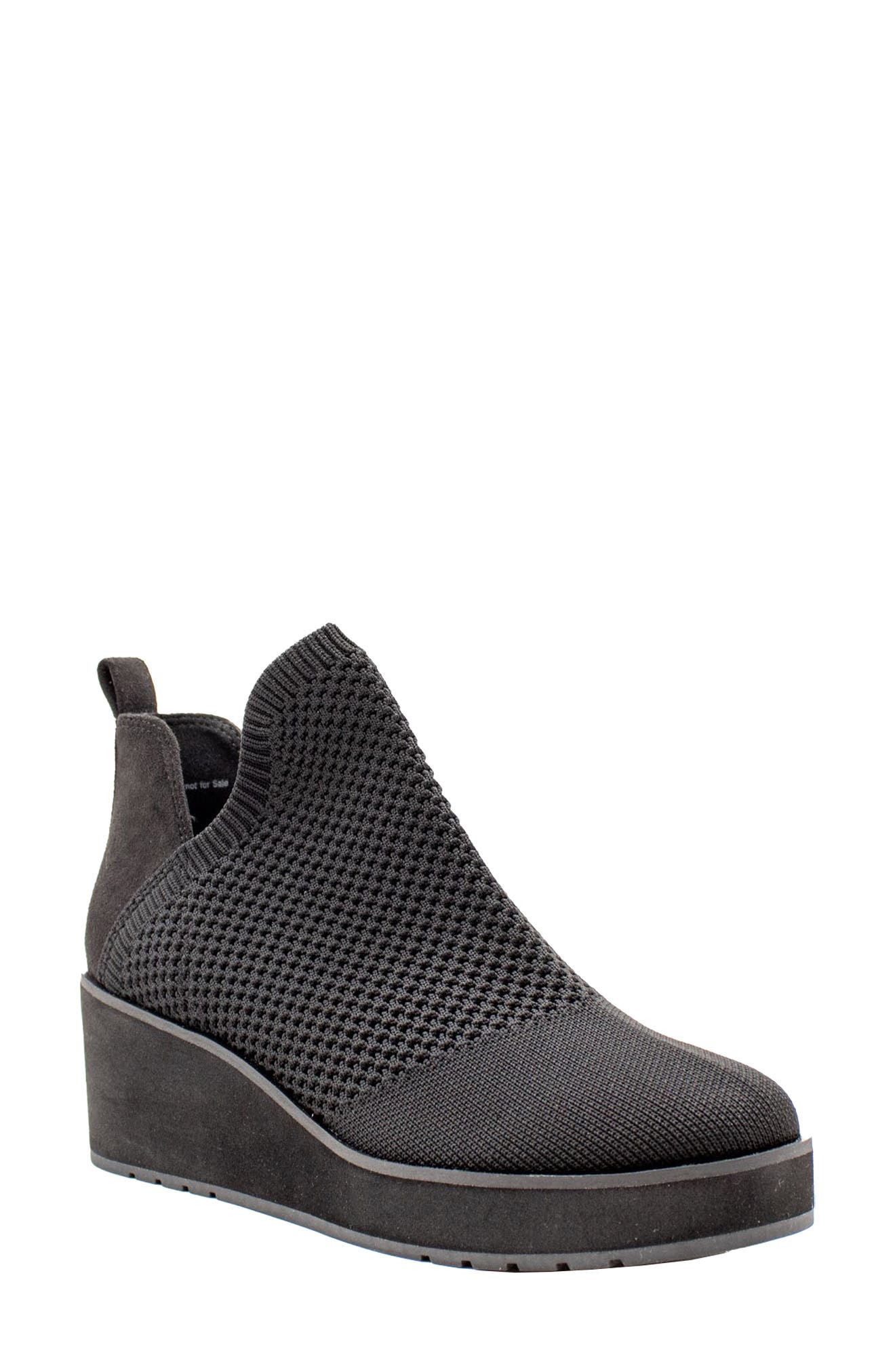 Albright Knit Wedge Bootie, Main, color, BLACK