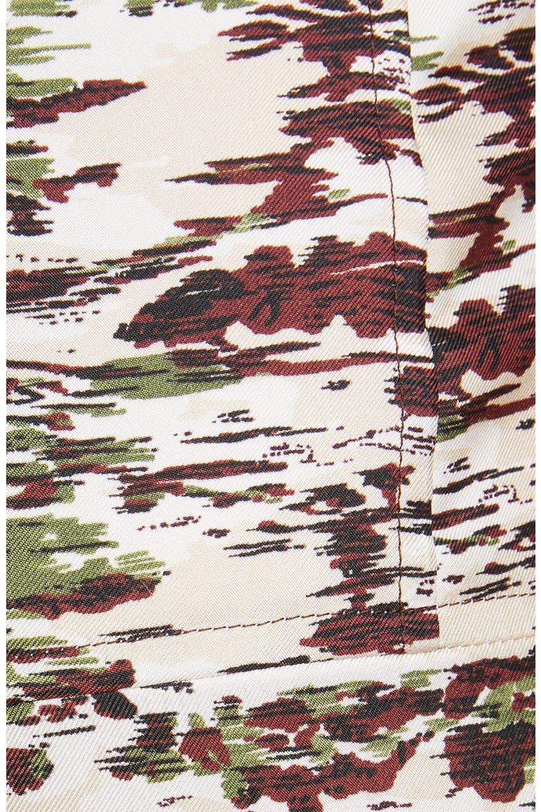 Pleated Silk Midi Skirt, Alternate, color, BORDEAUX-GREEN