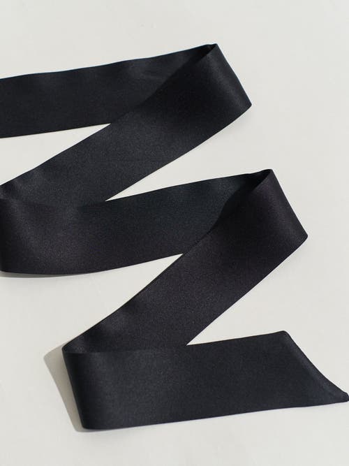 Lost Pattern Nyc "la Collectionneuse" Silk Ribbon Scarf In Black