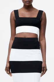 French Connection Crop Knit Tank