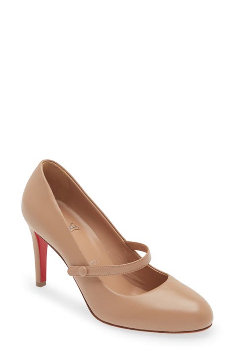 Louboutin shops nude shoes