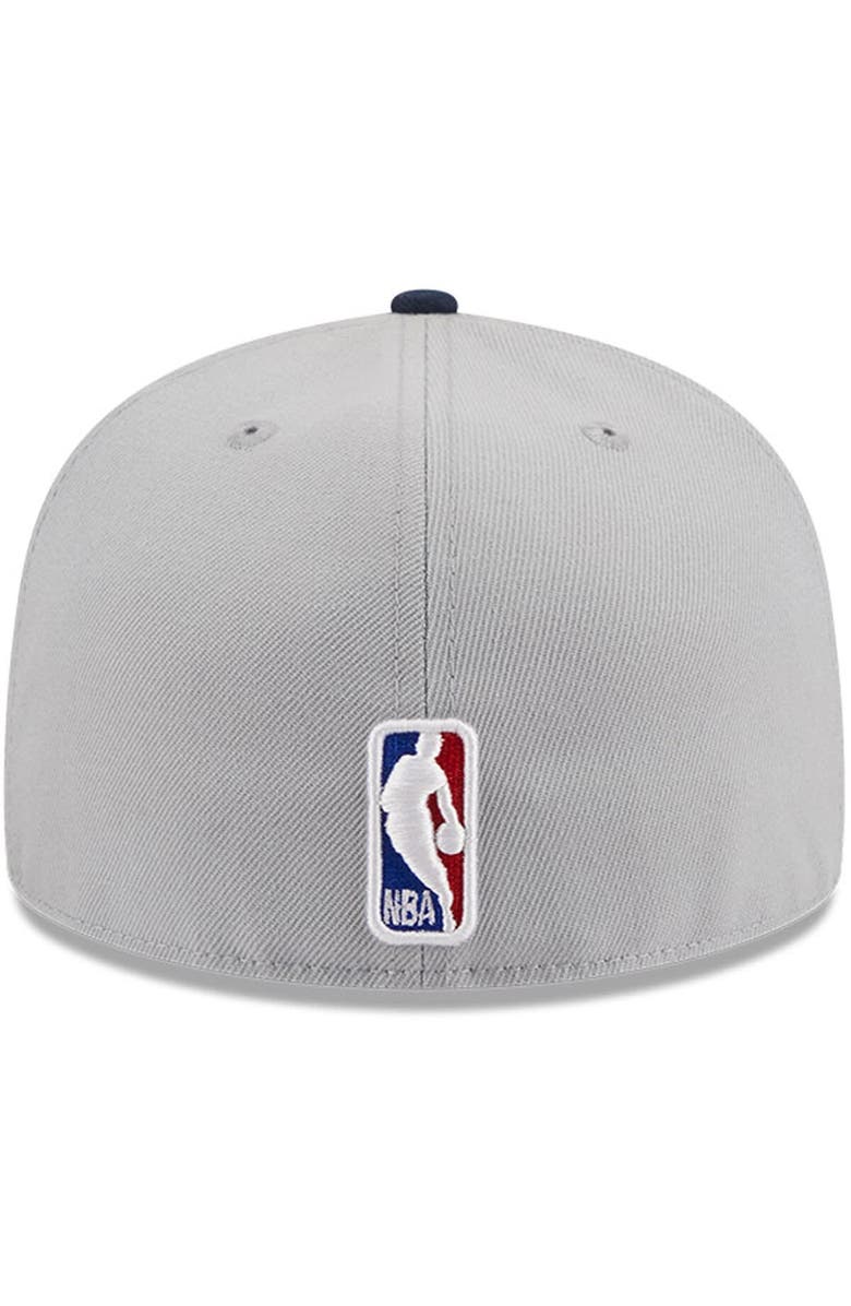 New Era Men's New Era Gray/Navy Denver Nuggets Tip-Off Two-Tone 59FIFTY Fitted Hat, Alternate, color, 