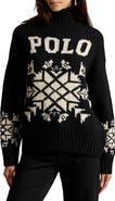 Polo Ralph Lauren Snowflake Stretch Wool Turtleneck Sweater