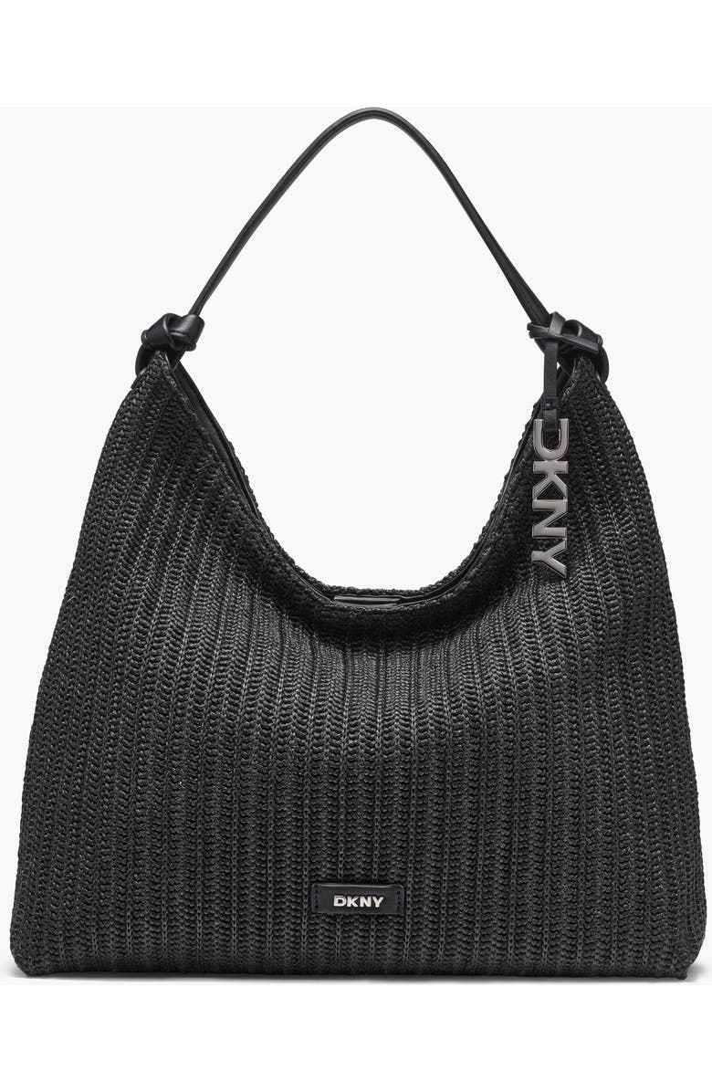 DKNY Paula Hobo, Main, color, Black/Silver